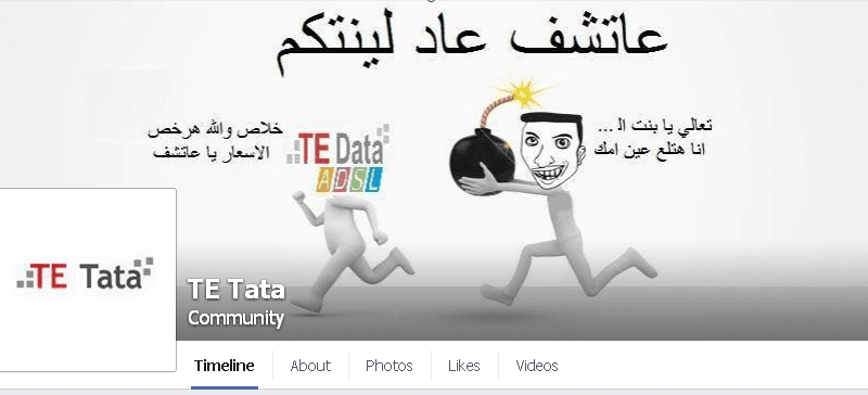 اختراق صفحة شركة Te data