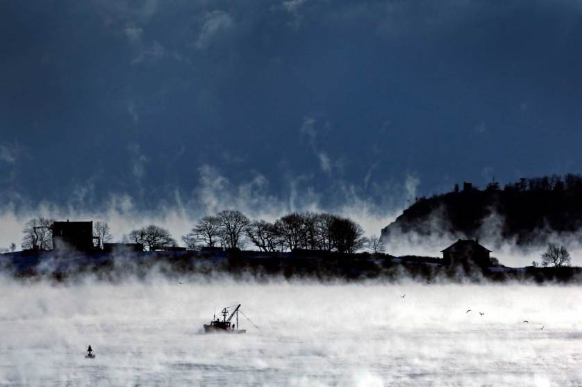 APTOPIX Winter Weather Maine