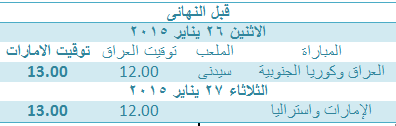 قبل النهائى الاسيوى