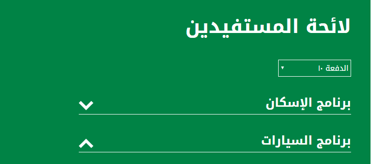 أسماء المستفيدين مؤسسة وليد الإنسانية الدفعة العاشرة للإسكان والسيارة