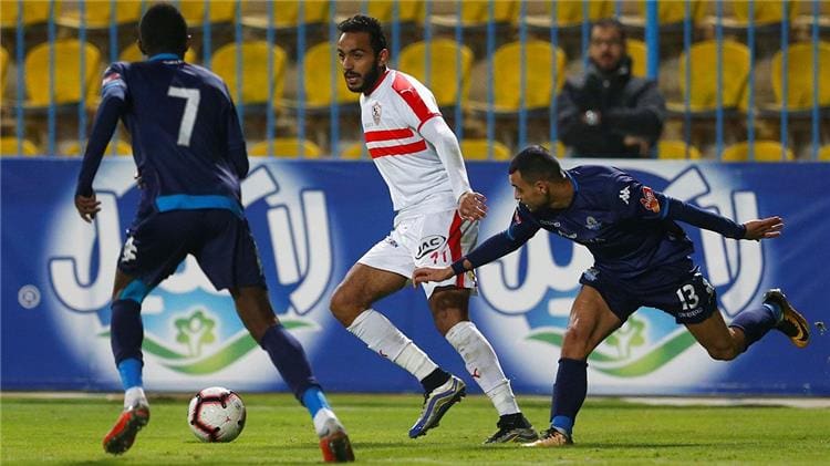 نتيجة مباراة الزمالك وبيراميدز هدف لعلى جبر وضربة جزاء ...