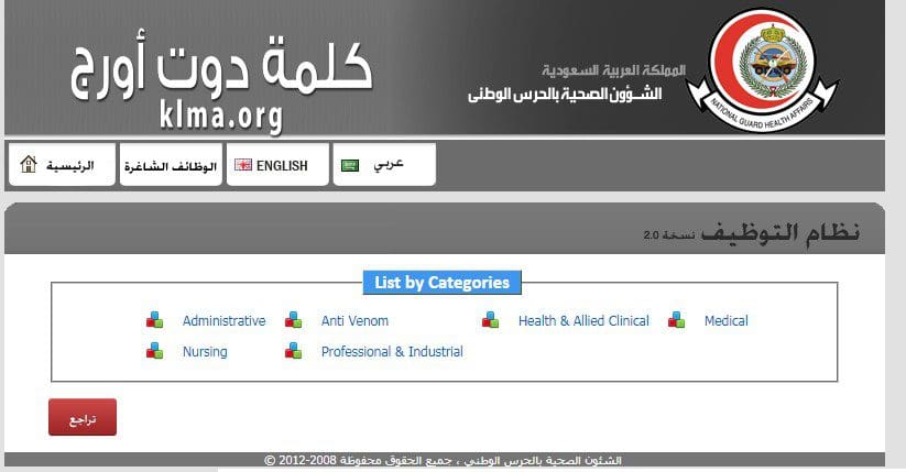 شروط ورابط التقديم على وظائف الشؤون الصحية بالحرس الوطني للجنسين في عدة مدن