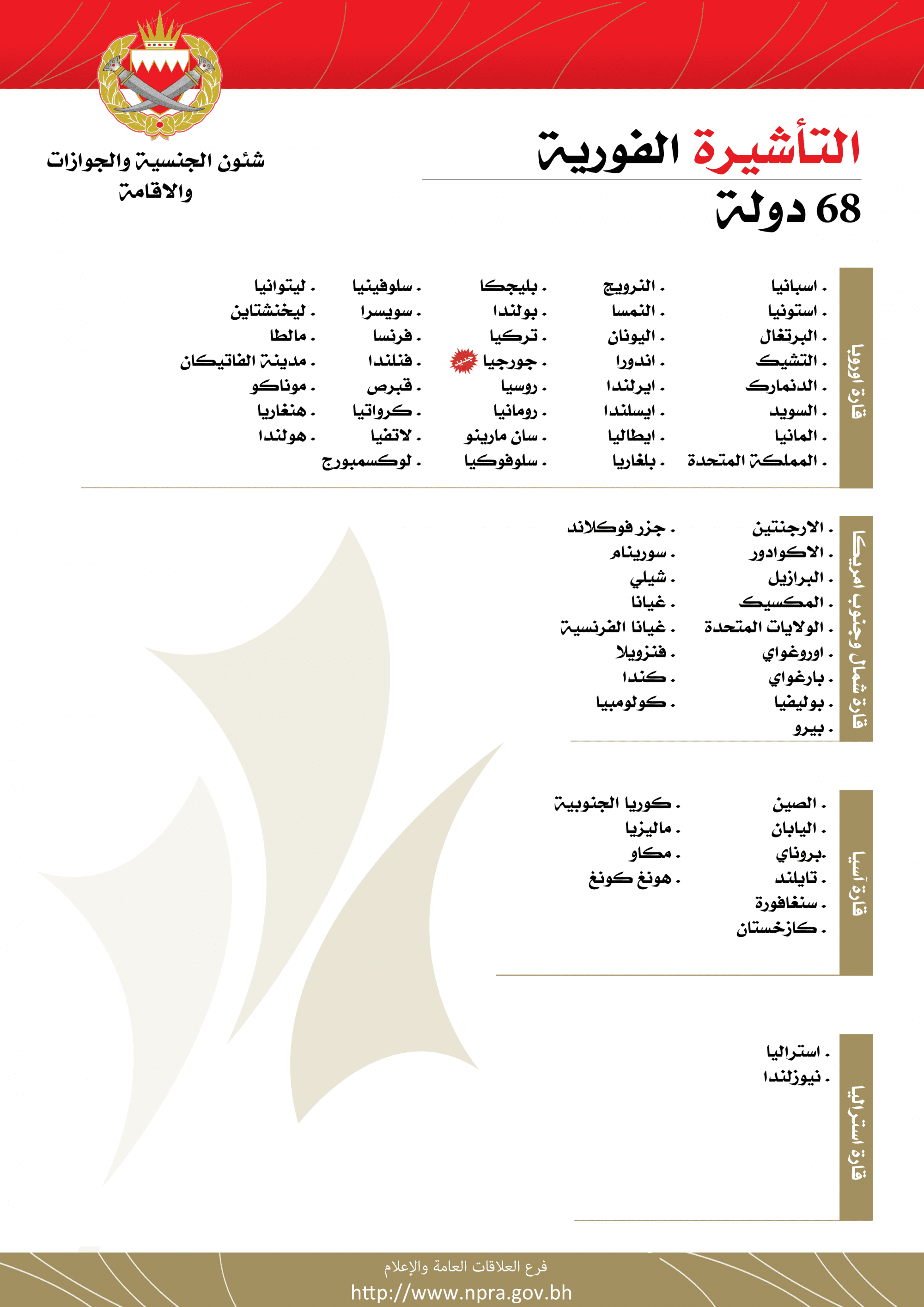 دخول البحرين تأشيرة شروط الدخول