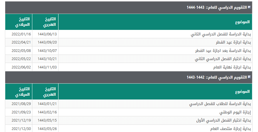 بعد التقويم الدراسي التعديل ١٤٤٣ قرار عاجل