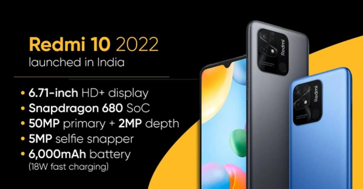 تم إطلاق Redmi 10 الهاتف الاقتصادي في الهند مع معالج Snapdragon 680 SoC والمزيد