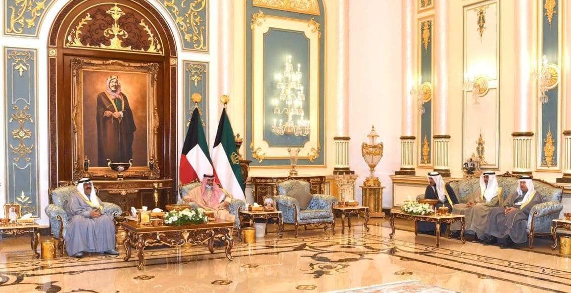 صاحب السمو الأمير نواف الأحمد يستقبل وزيري الداخلية والدفاع