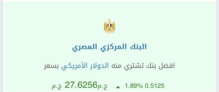 سعر الدولار في مصر