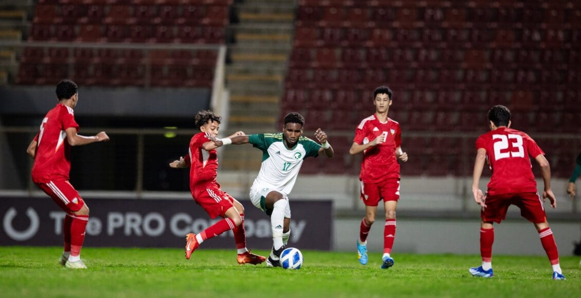 مباراة اليمن والإمارات للناشئين في قبل نهائي غرب آسيا