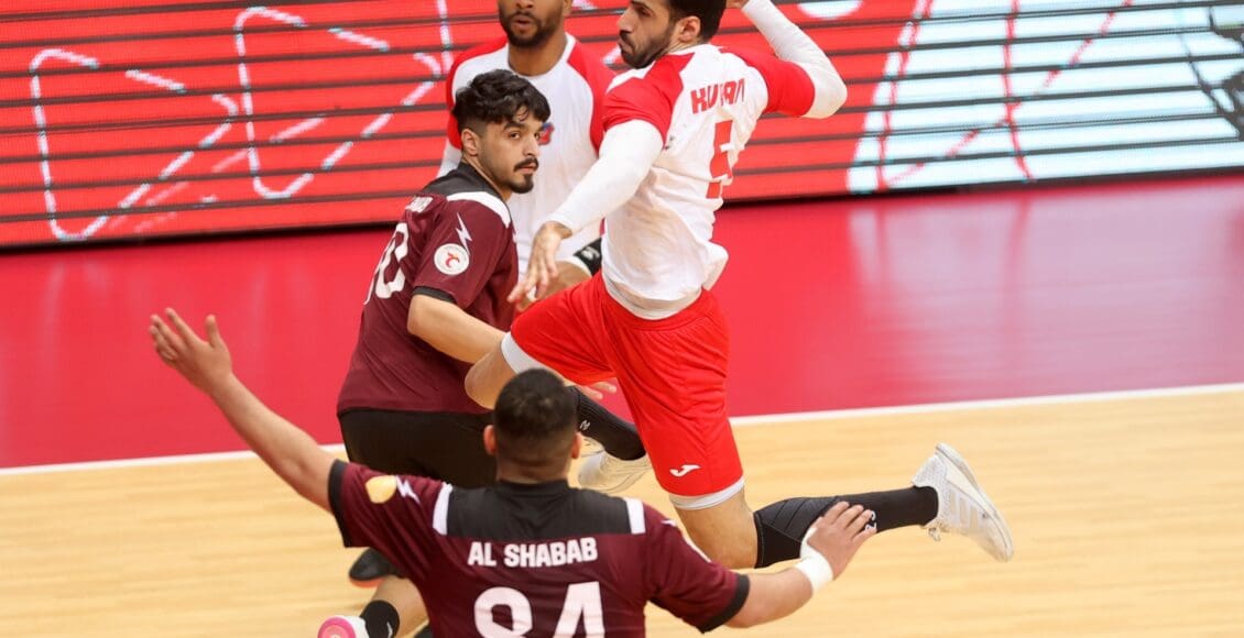 مباراة الكويت والريان لكرة االيد في نهائي البطولة الخليجية