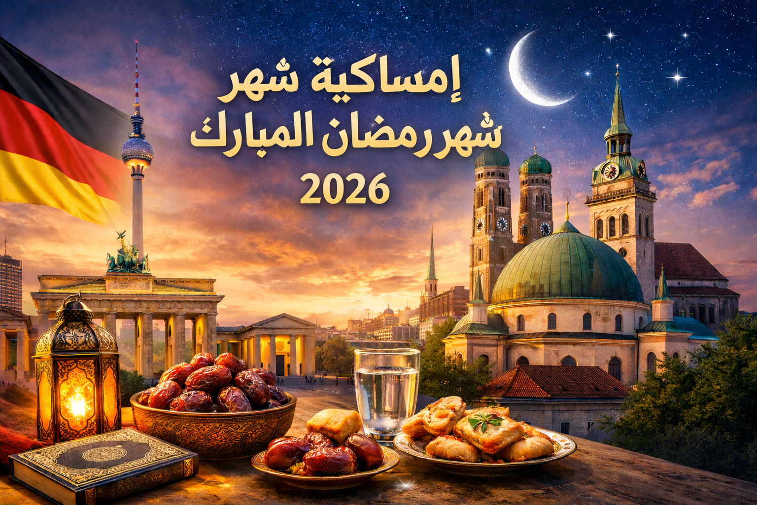 امساكية رمضان 2026 في المانيا